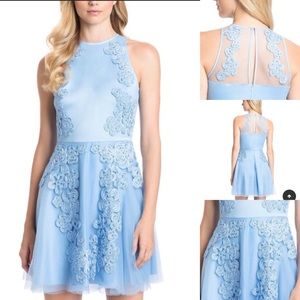 Badgley Mischka Belle NWT blue formal dress 14